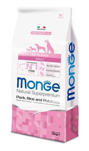 Monge (Монж) Dog Speciality Adult - Корм для собак всех пород со Свининой, Рисом и Картошкой