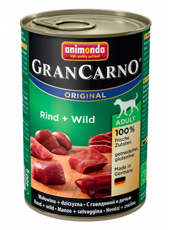 Animonda (Анимонда) Gran Carno Original - Корм для cобак с Говядиной и Дичью (Банка)