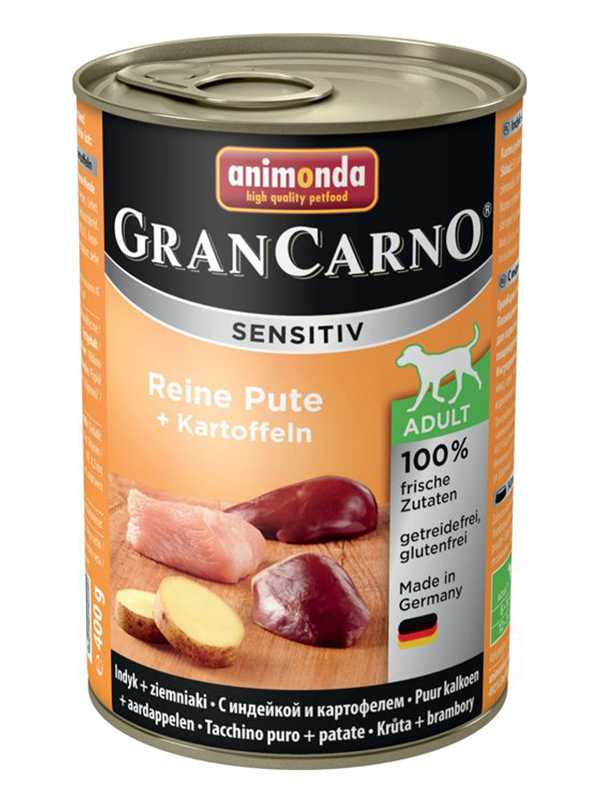 Animonda (Анимонда) Gran Carno Sensitiv - Корм для cобак c Индейкой и Картофелем (Банка)