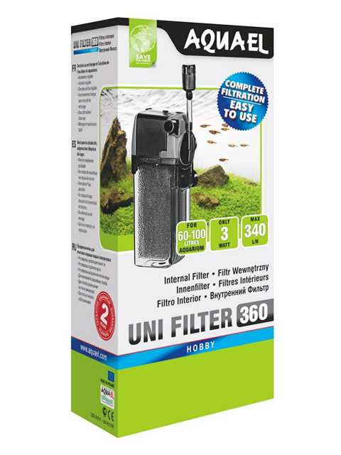 AquaEl (АкваЭль) UniFilter 360 - Внутренний фильтр (30-80л) 340л/ч 3Вт