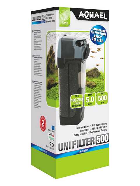 AquaEl (АкваЭль) UniFilter 500 - Внутренний фильтр (80 -150л) 500л/ч 5Вт