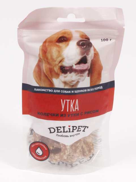 DeliPet (ДелиПет) - Лакомство Колечки из Утки с Рисом для собак