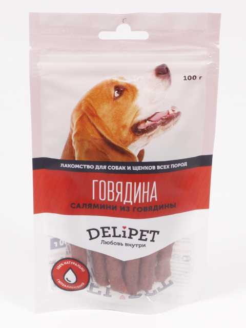 DeliPet (ДелиПет) - Лакомство Салямини из Говядины для собак
