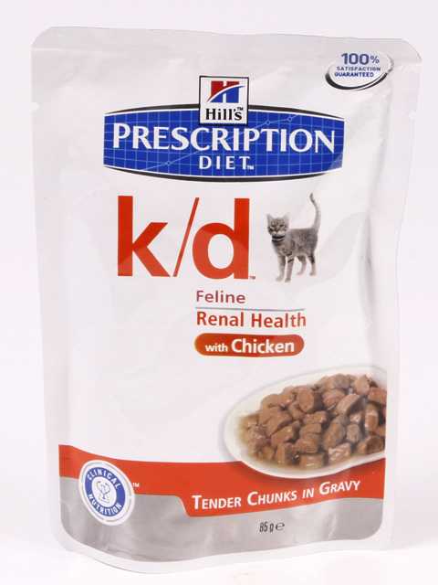 Hills (Хиллс) Prescription Diet k/d Feline - Корм для кошек при Почечной недостаточности с Курицей (Пауч)
