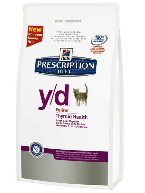 Hills (Хиллс) Prescription Diet y/d Feline Thyroid health - Корм для кошек при проблемах с Эндокринной системой