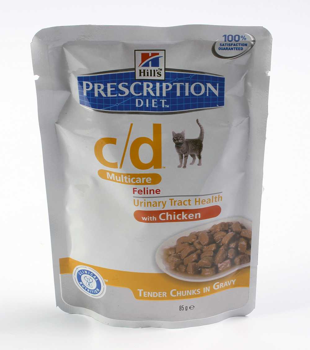 Hills (Хиллс) Prescription Diet c/d Multicare Feline - Корм для кошек с Курицей Лечение МКБ (Пауч)