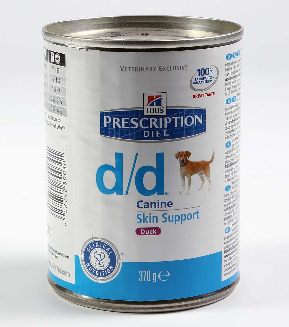 Hills (Хиллс) Prescription Diet d/d Canine Duck - Корм для собак с Курицей при пищевой Аллергии и Дерматите (Банка)