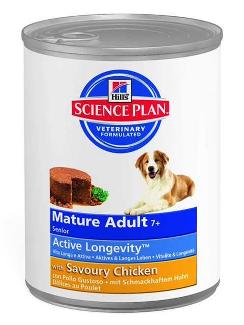 Hills (Хиллс) Science Plan Canine Mature Adult 7+ Savoury Chicken - Корм для пожилых собак с Курицей (Банка)