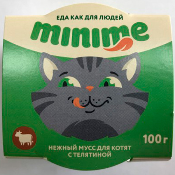 MiniMe (МиниМи) - Корм для котят Нежный мусс с Телятиной