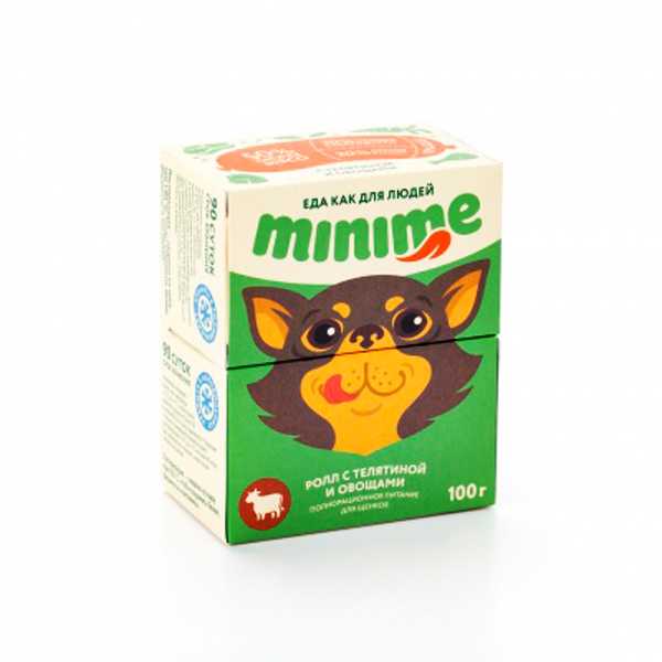 MiniMe (МиниМи) - Корм для щенков Мясной ролл с Телятиной и Овощами