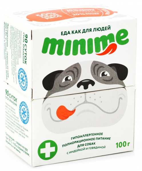 MiniMe (МиниМи) - Корм гипоаллергенный для собак Мясной ролл с Индейкой и Говядиной