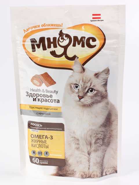 Мнямс - Хрустящие подушечки для кошек 