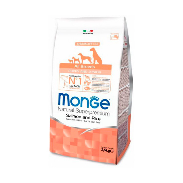 Monge (Монж) Dog Puppy&Junior Speciality - Корм для щенков всех пород с Лососем и Рисом