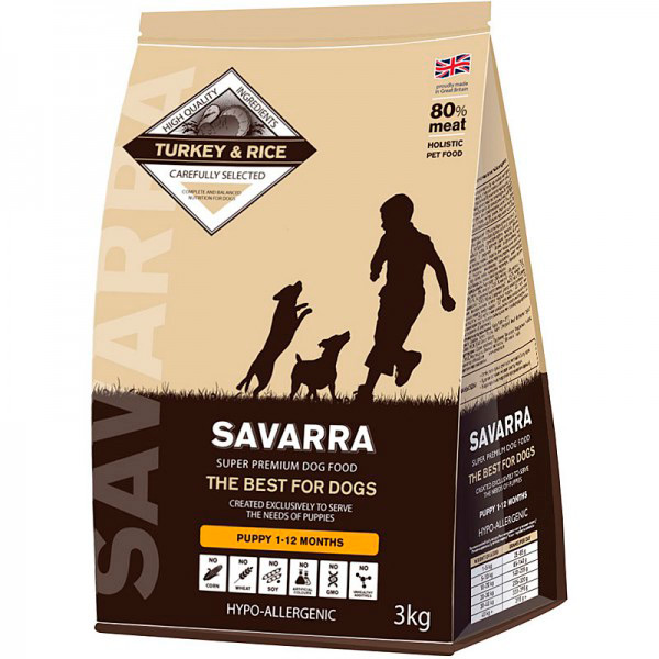 Savarra Puppy - Сухой корм для щенков с Индейкой и Рисом