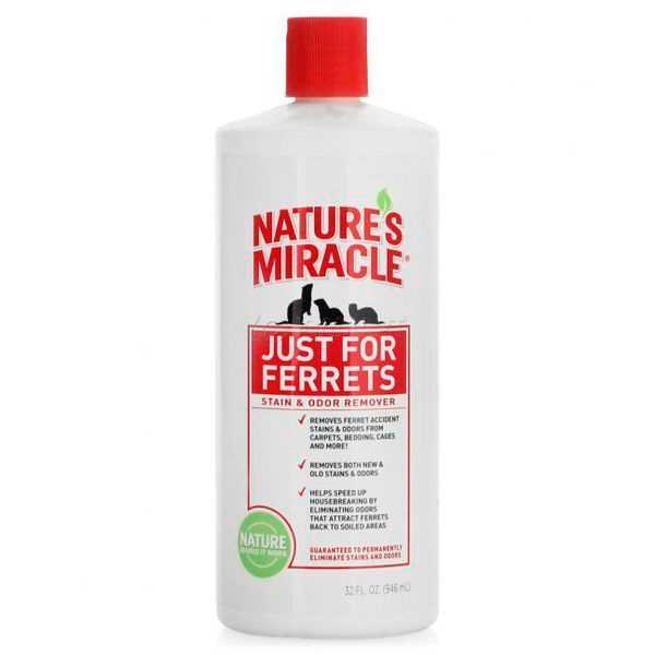 8in1 (8в1) Natures Miracle Just for Ferrets Stain&Odor Remover - Уничтожитель запаха и пятен для всех типов полов