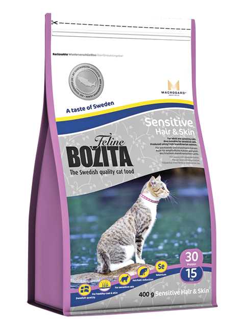 Bozita (Бозита) Funktion Sensitive Hair & Skin - Сухой корм для кошек с чувствительной Кожей и Шерстью