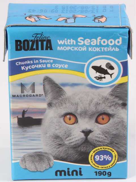 Bozita (Бозита) Mini Seafood - Корм для кошек Кусочки в соусе Морской коктейль