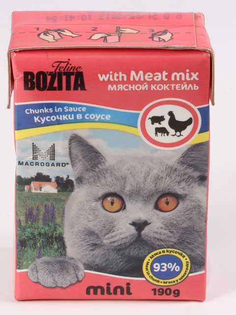 Bozita (Бозита) Mini Meat Mix - Корм для кошек Кусочки в соусе Мясной коктейль