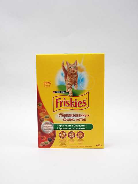 Friskies (Фрискис) - Сухой корм для стерилизованных кошек с Кроликом и Овощами