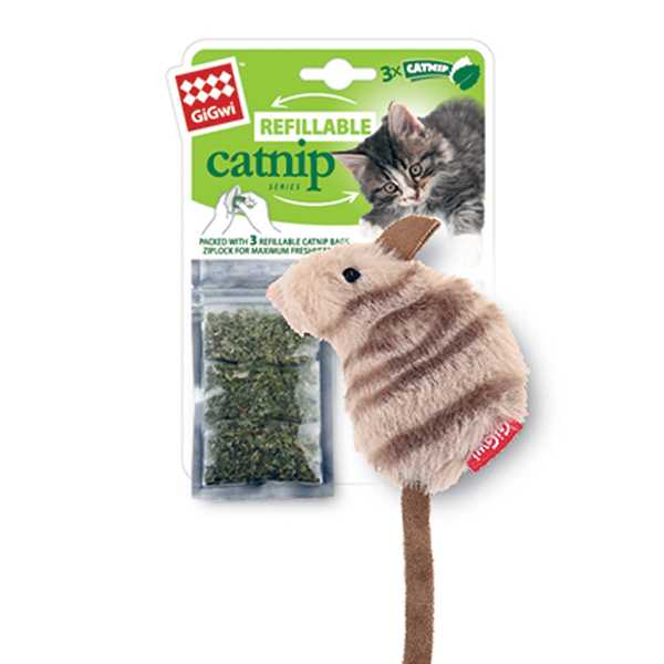 GiGwi Catnip - Игрушка для кошек "Мышка с кошачьей Мятой"