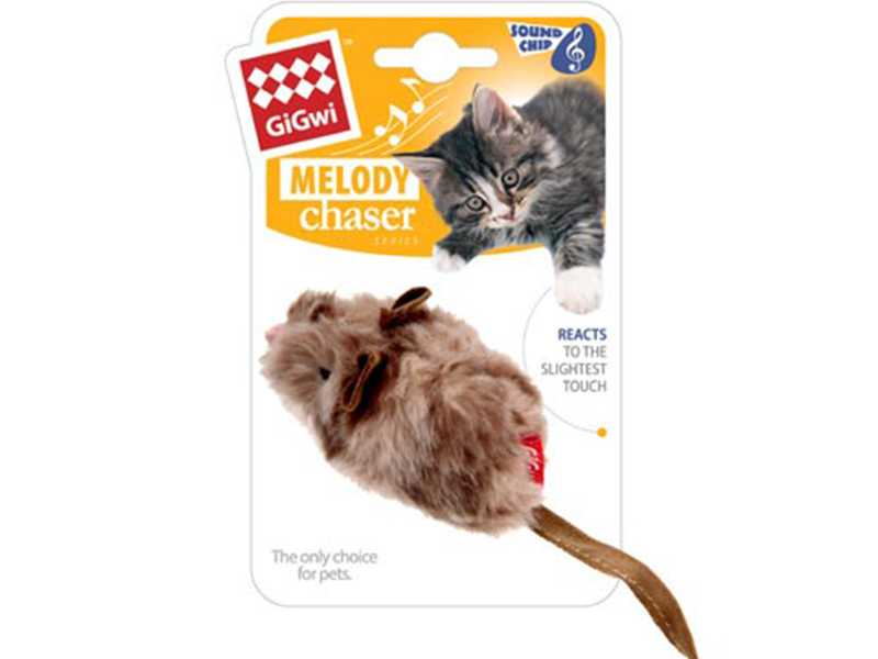 GiGwi - Игрушка для кошек "Мышка со звуковым Чипом"