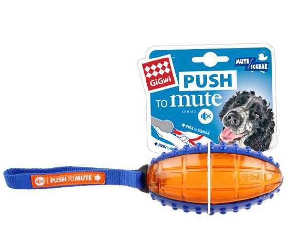 GiGwi - Игрушка  для собак "Регби Мяч с отключаемой пищалкой"