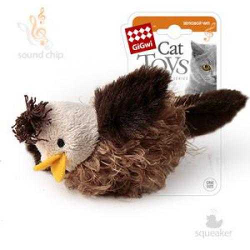 GiGwi - Игрушка для кошек "Птичка со звуковым чипом"