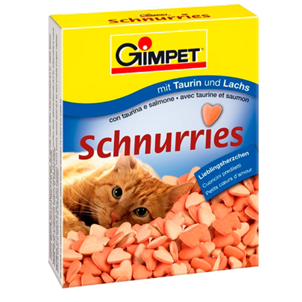 Gimpet (ДжимКэт) Schnurries - Витаминизированное лакомство для кошек Сердечки