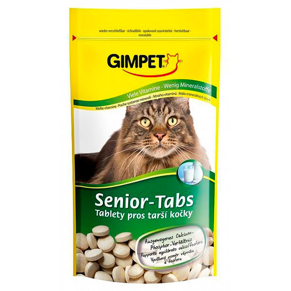 Gimpet (ДжимКэт) Senior Tabs - Витаминизированное лакомство для взрослых и стареющих кошек