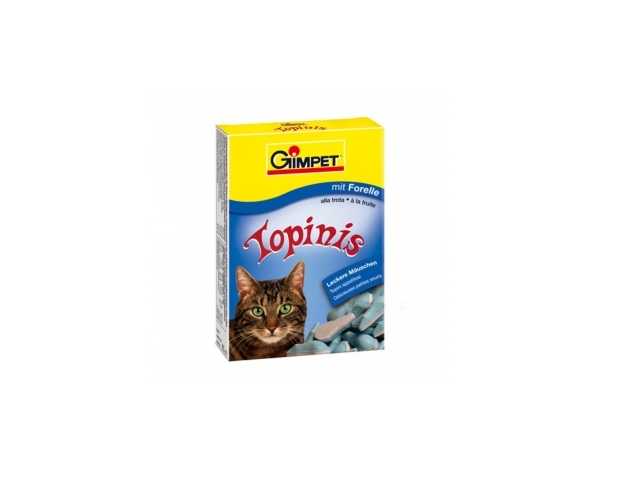Gimpet (ДжимКэт) Topinis - Витаминизированное лакомство для кошек Таурин + Форель