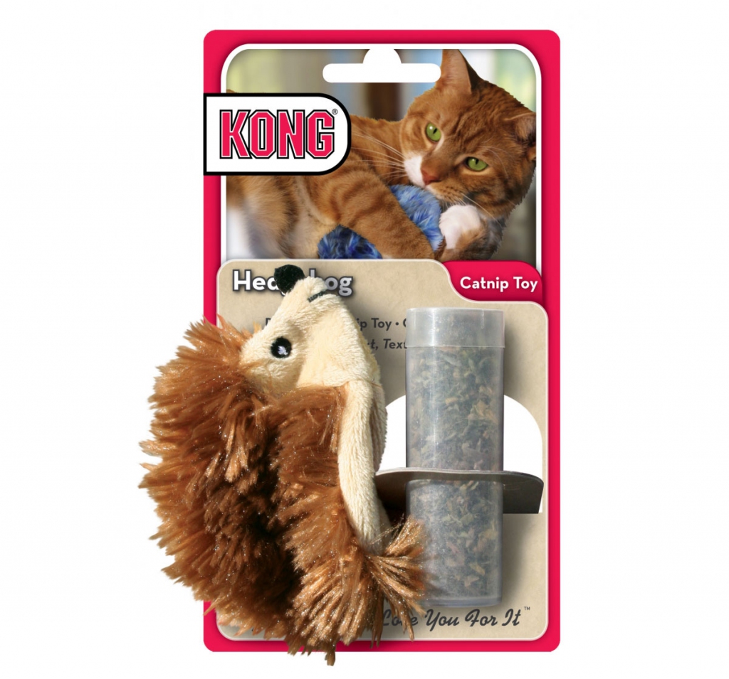 Kong (Конг) - Игрушка для кошек "Ёжик с тубом для кошачьей Мяты"