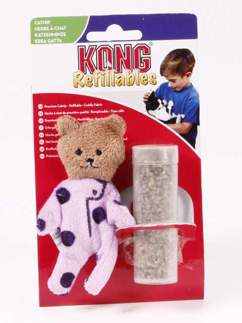 Kong (Конг) - Игрушка для кошек "Кролик в пижаме с тубом для кошачьей Мяты"