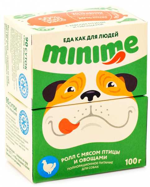 MiniMe (МиниМи) - Корм для собак Мясной ролл с мясом Птицы и Овощами