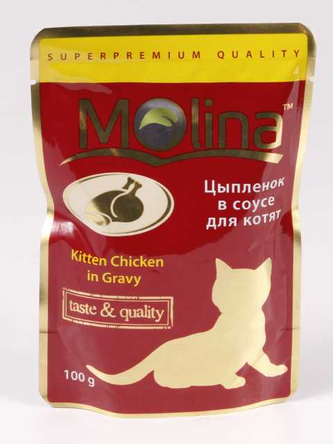 Molina (Молина) - Корм для котят с Цыпленком в Соусе (Пауч)