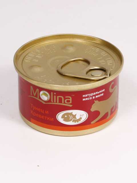 Molina (Молина) - Корм для кошек с Тунцом и Креветками (Банка)