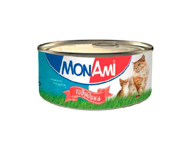 МонАми (MonAmi) паштет говядина для кошек
