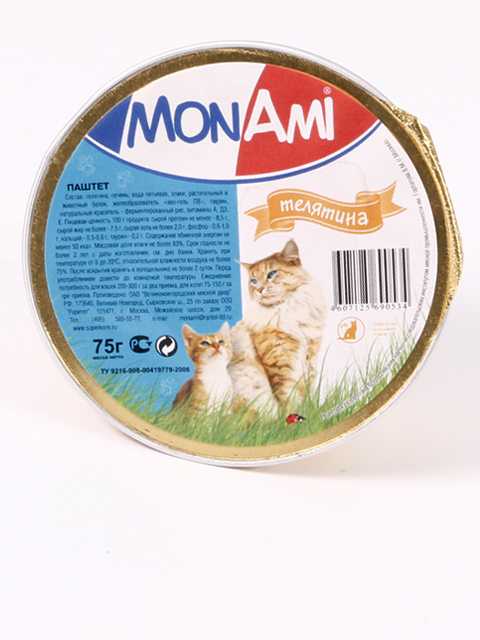 МонАми (MonAmi) паштет телятина для кошек