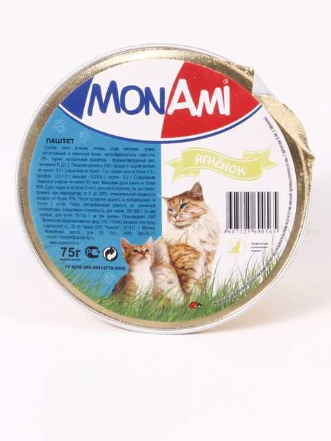 МонАми (MonAmi) паштет ягненок для кошек