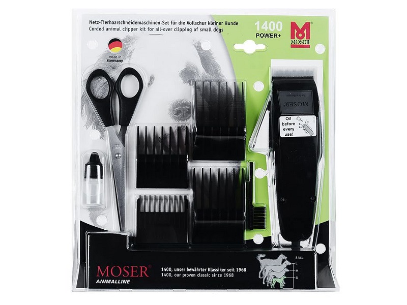 Moser - Машинка для стрижки (ножницы, 4 насадки, масло, щетка)