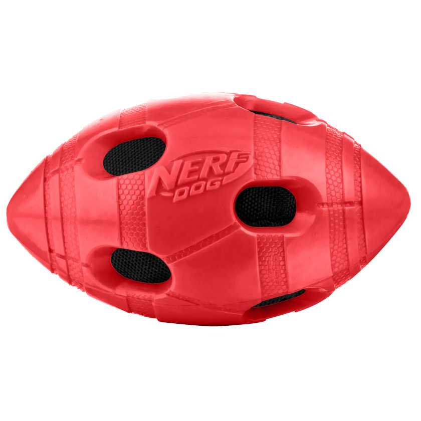 Nerf (Нёрф) Dog - Игрушка для собак "Мяч для Регби с отверстиями" (Резина)