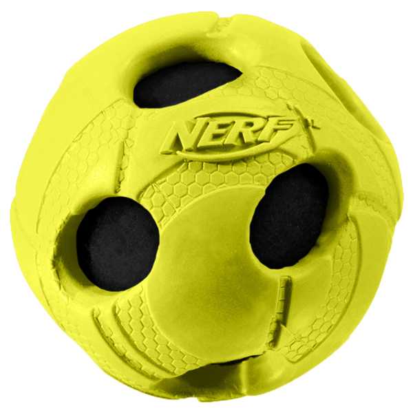 Nerf (Нёрф) Dog - Игрушка для собак "Мяч с отверстиями" (Резина)