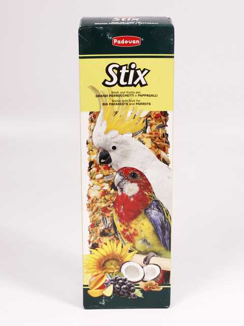 Padovan (Падован) Stix Pappagalli - Лакомства для Средних и Крупных попугаев Фруктовые палочки