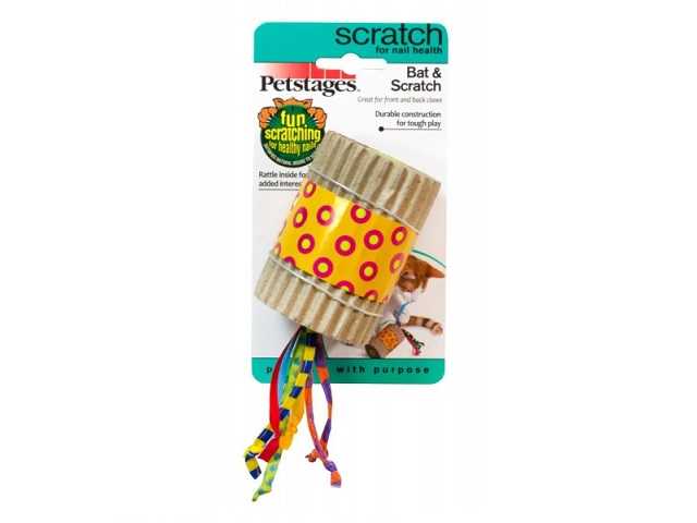 Petstages - Игрушка для кошек "Туб с текстильными хвостами" Картон