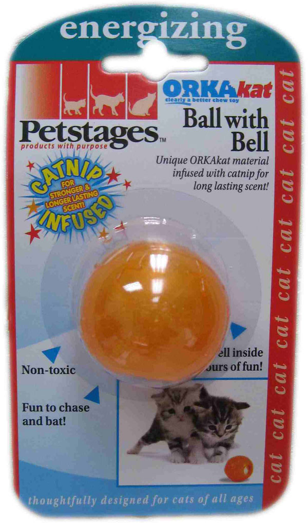 Petstages Orka Kat - Игрушка для кошек "Мячик с Колокольчиком"