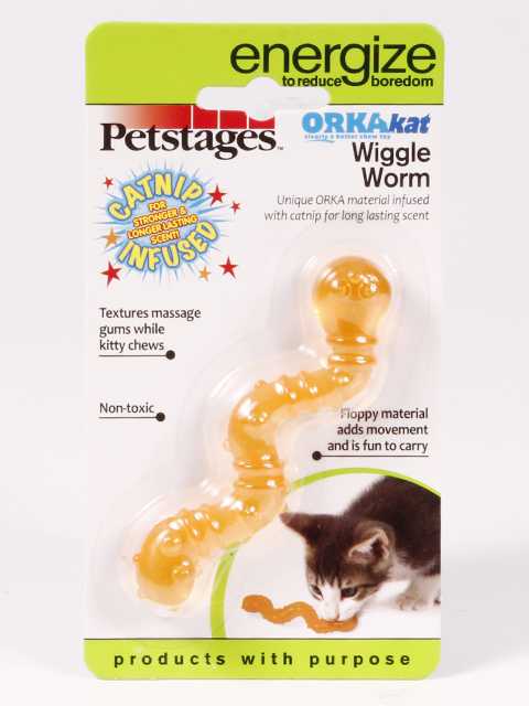 Petstages Orka Kat - Игрушка для кошек "Червяк" с кошачьей Мятой
