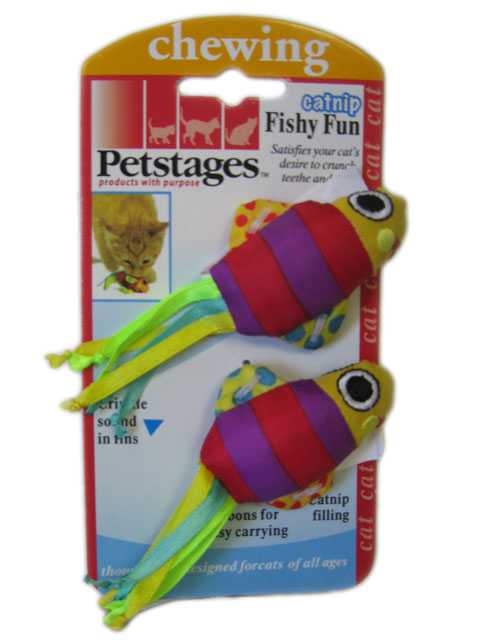 Petstages - Игрушка для кошек "Рыбки" с кошачьей Мятой 2шт.