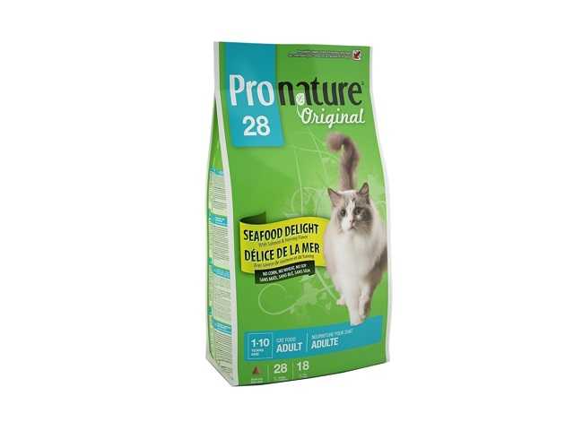 Pronature Original 28 - Пронатюр для кошек Морепродукты