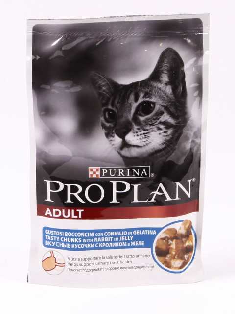 Pro Plan (ПроПлан) Adult - Корм для взрослых кошек с кусочками Кролика (Пауч)