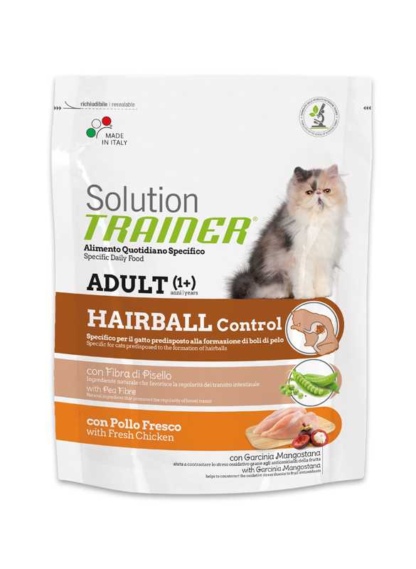 Trainer Solution (Трейнер) Hairball With Fresh Chicken - Сухой корм для кошек для выведения шерсти со свежей Курицей