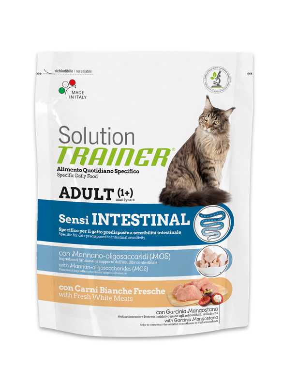 Trainer Solution (Трейнер) Sensintestinal With Fresh White Meats - Сухой корм для кошек с чувствительным пищеварением со свежим белым Мясом